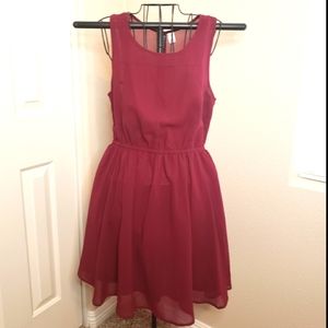 H&M Divided Burgundy Dress
